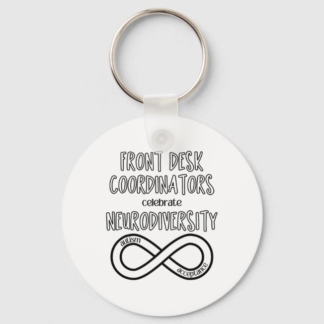 Front Desk Celebrates Neurodiversity Acceptance Au Key Ring (Front)