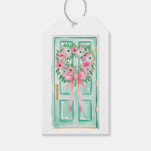 Front Door Gift Tags, New House Wreath Tags, Pink  Tags