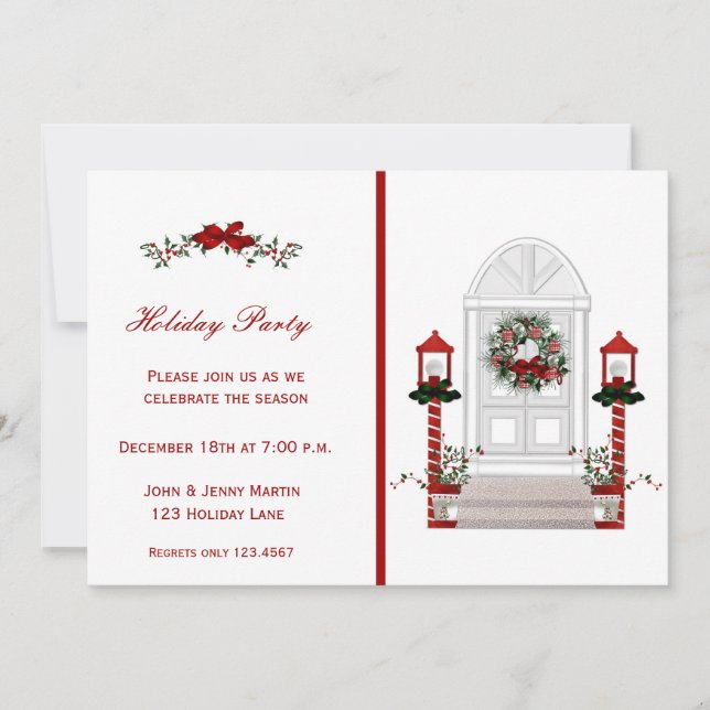 Front Door Holiday Invitation (Front)