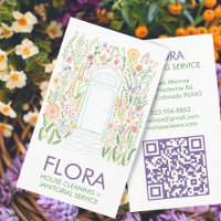 FRONT DOOR House Cleaning Yardwork Garden QR Code