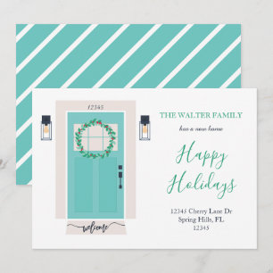 Front Door Moving Announcement Teal