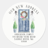 Front Door | New Home Address Label Sticker