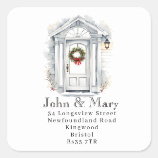  Front Door Return Address Sticker | Christmas