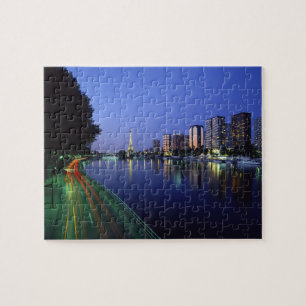 Front du Seine and Eiffel Tower, Paris, France 2 Jigsaw Puzzle