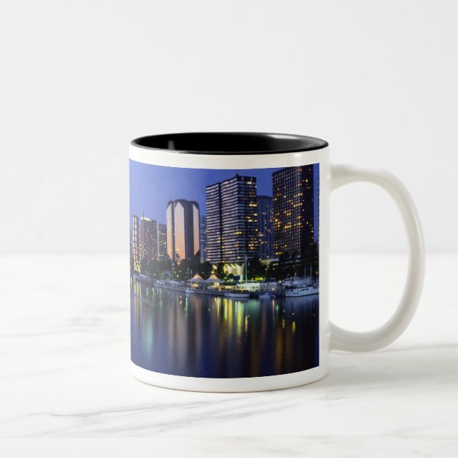 Front du Seine and Eiffel Tower, Paris, France 2 Two-Tone Coffee Mug (Right)