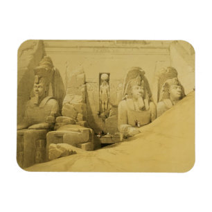 Front Elevation of the Great Temple of Aboo Simbel Magnet