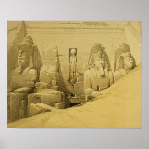 Front Elevation of the Great Temple of Aboo Simbel Poster