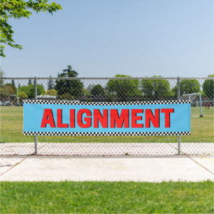 Front End Alignment Automotive Shop Large Blue Banner