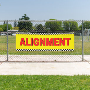 Front End Alignment Automotive Shop Large Yellow Banner