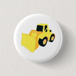 Front End Loader Construction Truck 3 Cm Round Badge