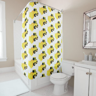 Front End Loader Construction Truck Shower Curtain