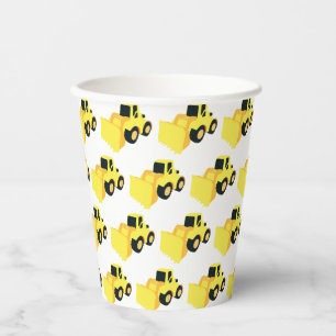 Front End Loader Construction Trucks Paper Cups