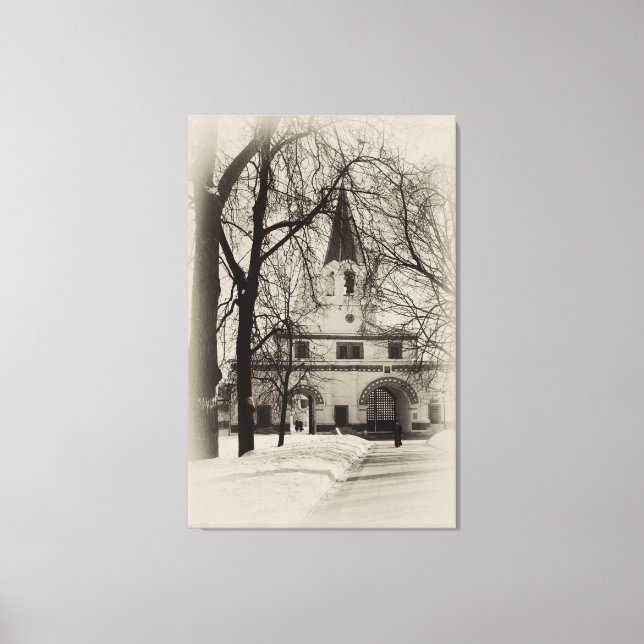 Front Gate of Moscow estate museum-reserve Kolomen Canvas Print (Front)