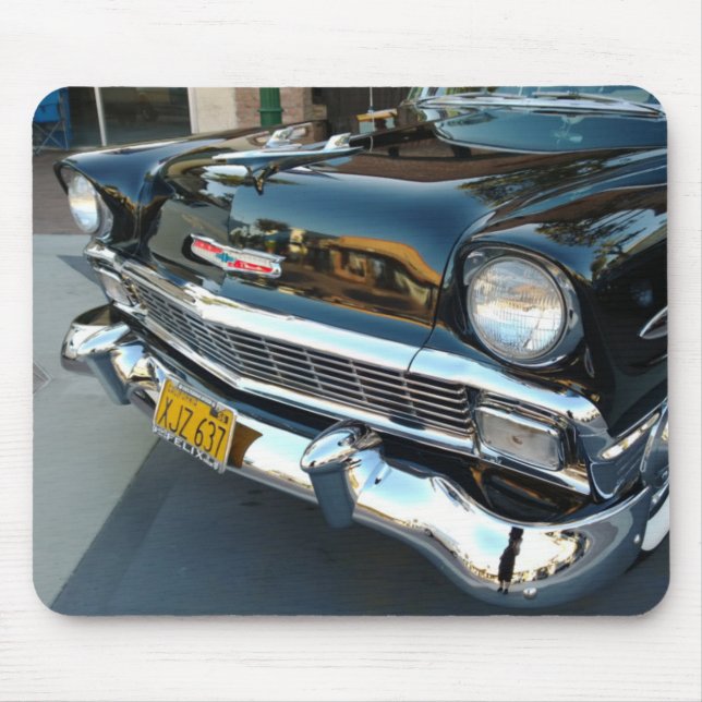 Front of a Classic 1956 Chevy Bel Air Hot Rod Mouse Pad (Front)