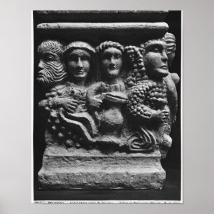 Front of an altar used as a font depicting poster