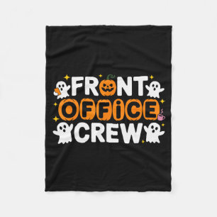 Front Office Crew Pumpkin Office Staff Soky Hallow Fleece Blanket