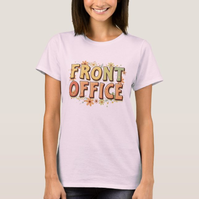Front Office – Retro Floral 70s T-Shirt (Front)