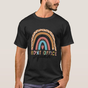 Front Office Squad Boho Rainbow For School Secreta T-Shirt