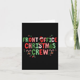 Front Office Squad Christmas Office Staff Admin Me Card