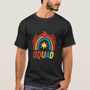 Front Office Squad Rainbow Leopard School Teacher  T-Shirt