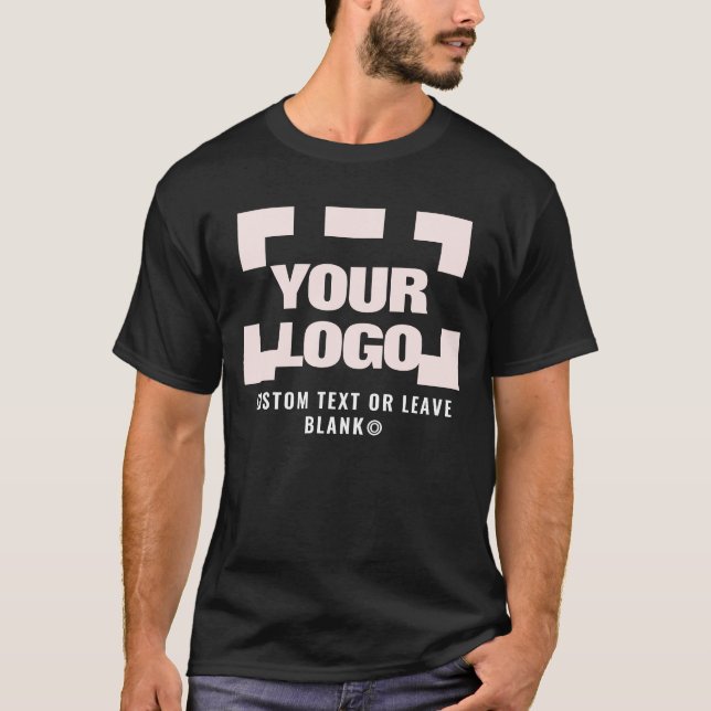 Front +optional Back, Business logo Black P6.00 T-Shirt (Front)