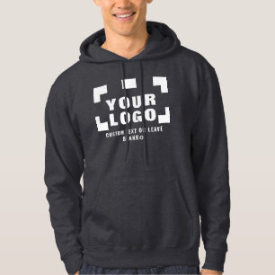 Front +optional Back, Business logo Dark grey Hoodie