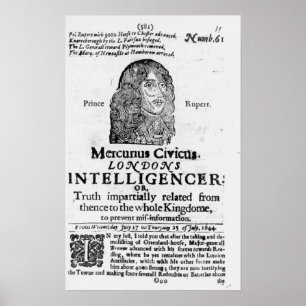 Front page from 'Mercurius Civicus' Poster