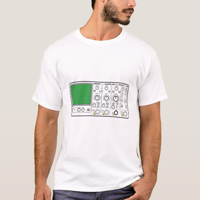  Front Panel Generic Oscilloscope Diagram Voltage  T-Shirt (Front)