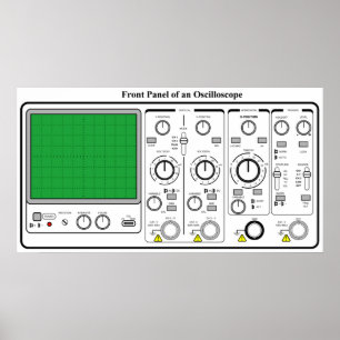 Front Panel of an Oscilloscope Voltage Tester Poster