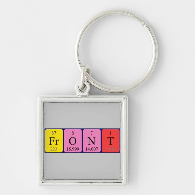 Front periodic table keyring (Front)