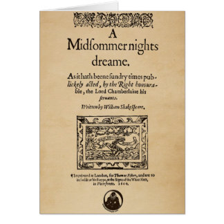 Front Piece to the A Midsummer Nights Dream Quarto