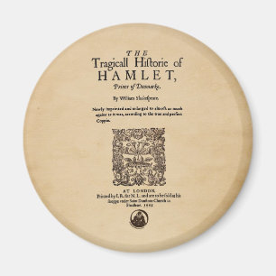 Front Piece to the Hamlet Quarto (1605 version) Magnet
