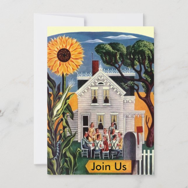 Front Porch Family Occasion Fun Casual Invitations (Front)