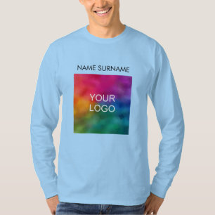 Front Print Add Business Company Logo Mens T-Shirt