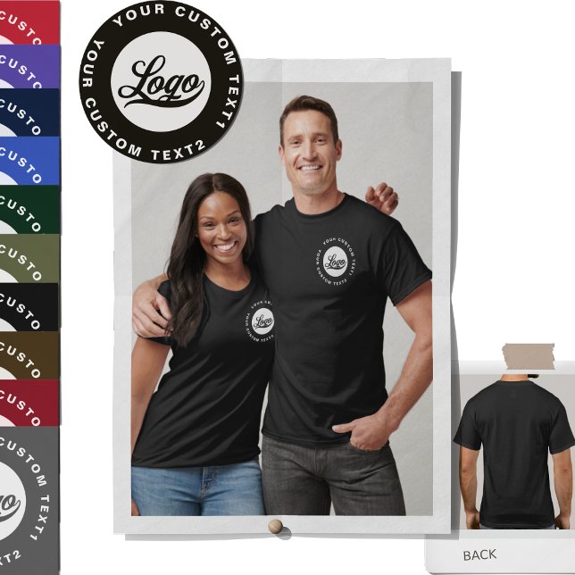 Front print. Business logo + WhiteText, Women Men T-Shirt (Creator Uploaded)