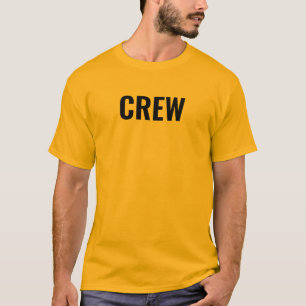 Front Print Crew Staff Mens Orange Horizon T-Shirt
