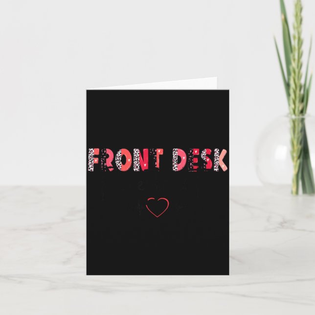 Front Receptionist Desk Valentines Day Hostal Nurs Card (Front)
