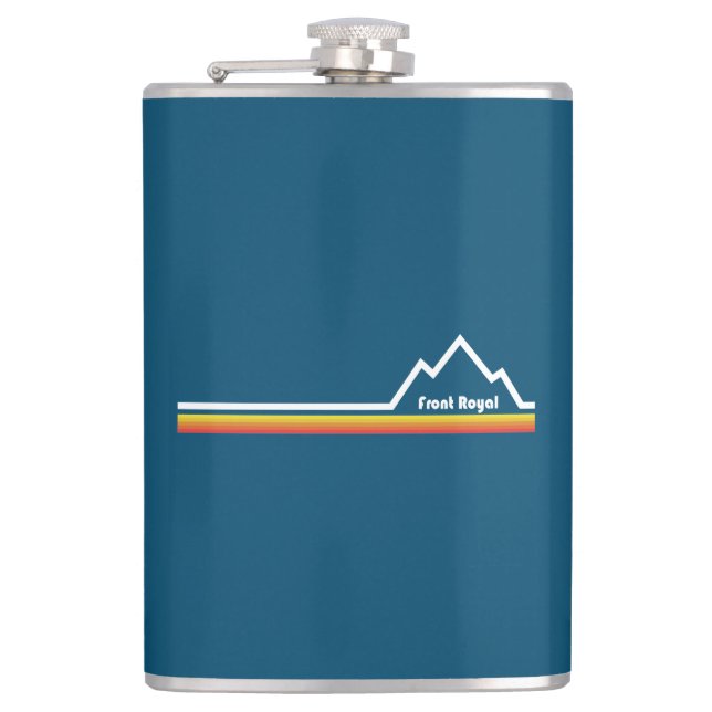 Front Royal, Virginia Hip Flask (Front)
