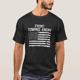Front Towards Enemy Claymore Mine USA Flag America T-Shirt