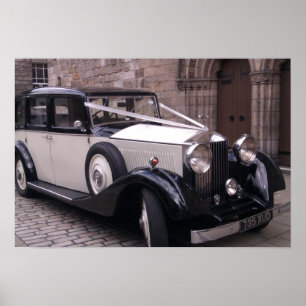 Front View of 1936 Rolls Royce 20/25 Poster