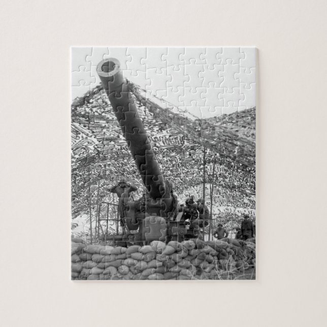 Front view of 240mm howitzer of_War Image Jigsaw Puzzle (Vertical)