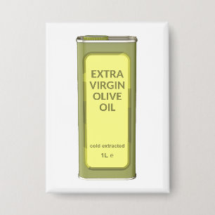 Front view of extra virgin olive oil tin can