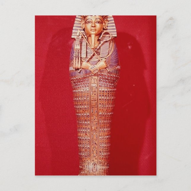 Front view of one of the canopic coffins postcard (Front)