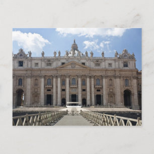 Front view of St. Peter's Basilica, Vatican. Postcard