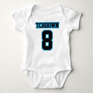 Front WHITE BLACK BLUE Bodysuit Football Jersey