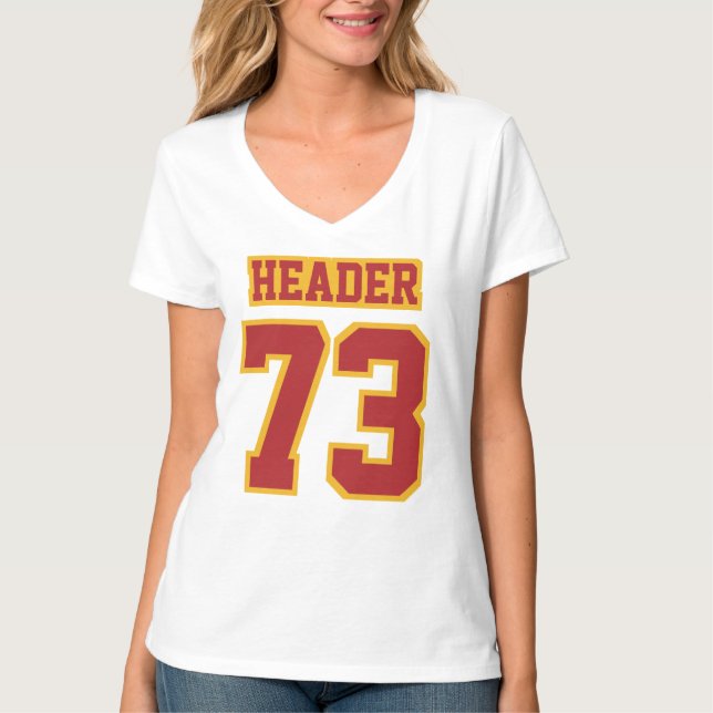 Front WHITE SCARLET RED GOLD Womens Hanes Nano Tee (Front)