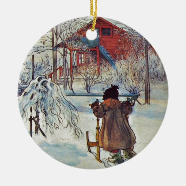 Front Yard and Wash House Ceramic Tree Decoration (Front)