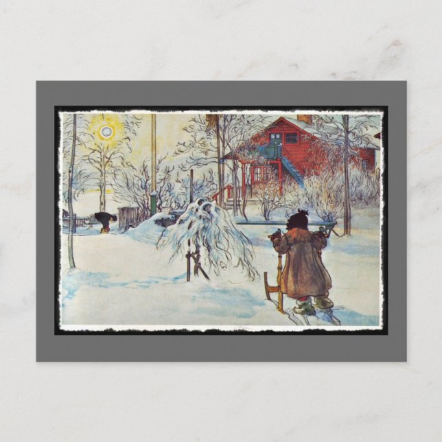 Front Yard and Wash House Postcard (Front)