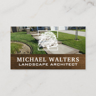 Front Yard Landscape   Tree Logo Business Card