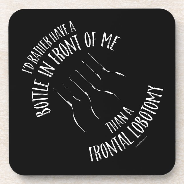 Frontal Lobotomy Beverage Coaster (Front)